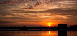 Sunset on the pond, by expedition photographer Anthony Benoit